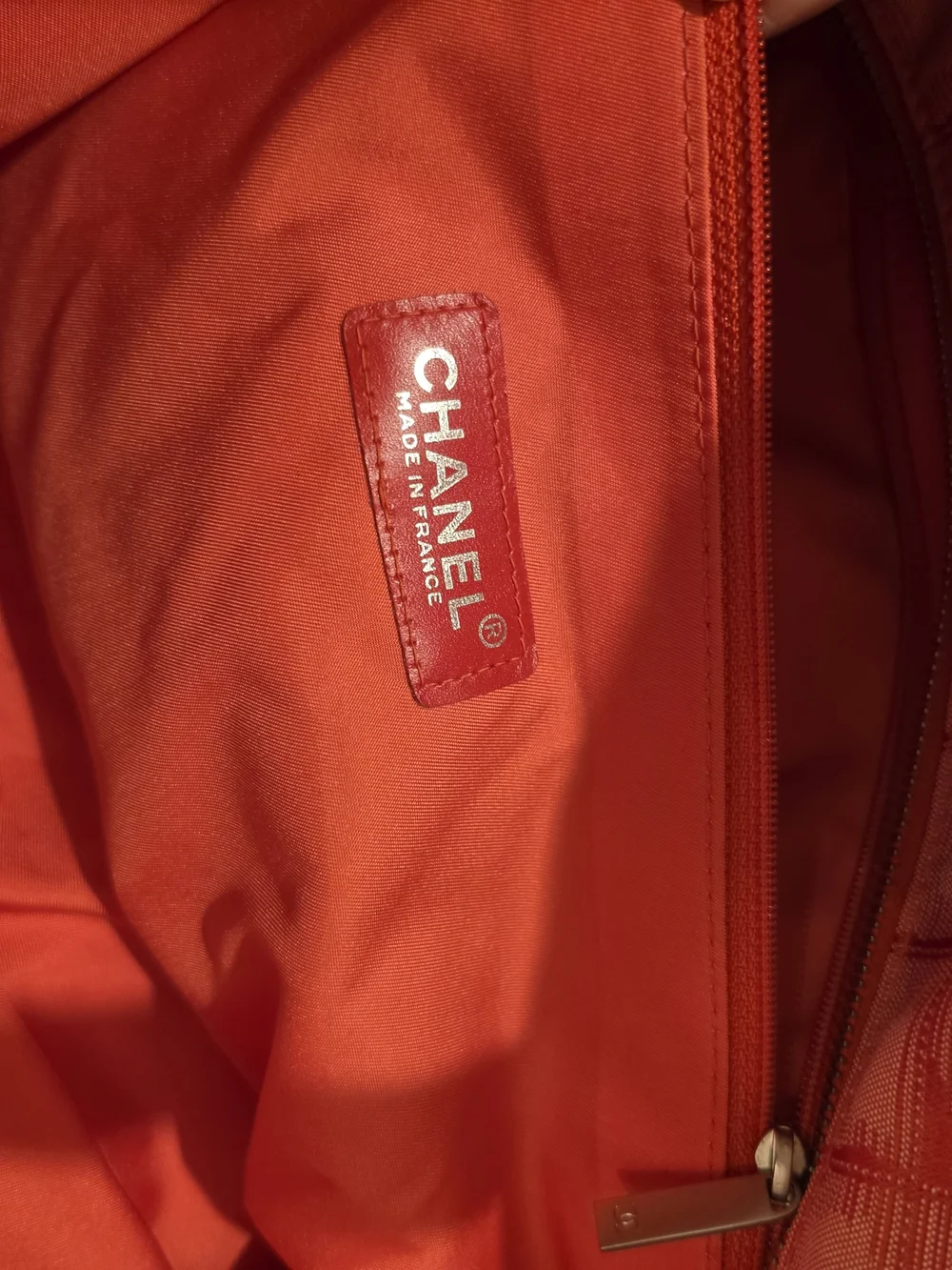 Chanel Coral Quilted Logo Tote Bag